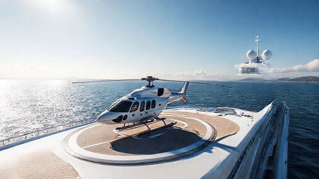 Lądowanie na jachcie